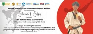 Read more about the article Selamat dan Sukses Kepada Sdr. Rahmadatul Gustiarandi (Mahasiswa Prodi Sastra Jepang, FBS-UNAS)
