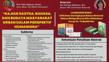 HISKI UNAS Himpunan Sarjana-Kesusastraan Indonesia Komisariat Universitas Nasional (HISKI UNAS) bekerja sama dengan Fakultas Bahasa dan Sastra Universitas Nasional