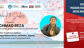 Selamat dan Sukses Kepada:  ACHMAD REZA Peserta Magang di Manza Onsen SKI Resort, Jepang