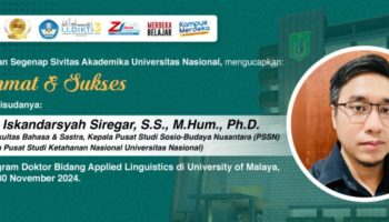 Selamat & Sukses Atas Di Wisudanya Bapak Iskandarsyah Siregar, S.S., M.Hum., Ph.D.