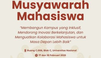 HIMPUNAN MAHASISWA SASTRA INDONESIA UNIVERSITAS NASIONAL DENGAN BANGGA MEMPERSEMBAHKAN: Musyawarah Mahasiswa