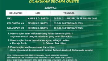 Ujian Akhir Semester (UAS) Bagi Mahasiswa Aktif Semester Ganjil T.A. 2024/2025