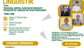 Temu Ilmiah Program Studi Magister Linguistik UNAS: Mengupas Bahasa, Media, dan Masyarakat dalam Perspektif Kontemporer