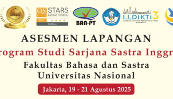 Selamat Datang Asesmen Lapangan Akreditasi Program Studi Sastra Inggris di Universitas Nasional