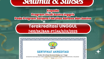 Dekan & Segenap Sivitas Akademika Fakultas Bahasa dan Sastra Universitas Nasional mengucapkan