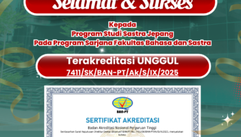 Dekan & Segenap Sivitas Akademika Fakultas Bahasa dan Sastra Universitas Nasional mengucapkan