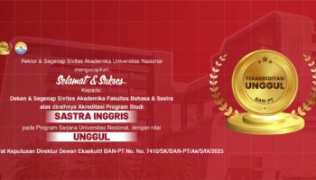 Rektor & Segenap Sivitas Akademika Universitas NasionalmengucapkanSelamat & SuksesKepada: