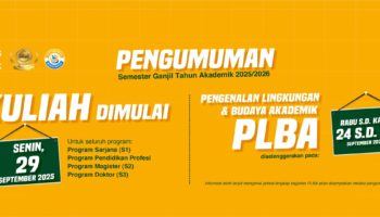 Pengumuman Perkuliahan Mahasiswa Universitas Nasional Semester Ganjil Tahun Akademik 2025/2026 akan dimulai secara serentak