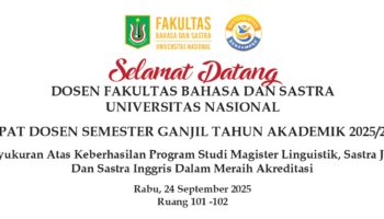 Kegiatan Rapat Dosen FBS UNAS Semester Ganjil 2025/2026