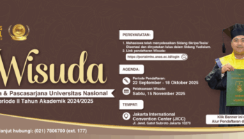 Pendaftaran Wisuda UNAS Periode 2 Tahun Akademik 2024/2025