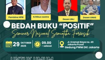 HPBI Gelar Bedah Buku “Positif” dalam Seminar Nasional Semiotika Forensik