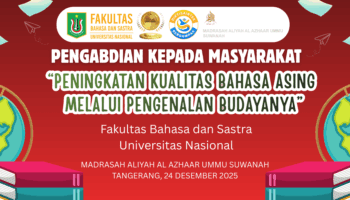 FBS UNAS Gelar Pengabdian kepada Masyarakat di Madrasah Aliyah Al Azhaar Ummu Suwanah