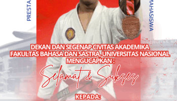 Dekan & Segenap Civitas Akademika Fakultas Bahasa dan Sastra, Universitas Nasionalmengucapkan Selamat & Sukses