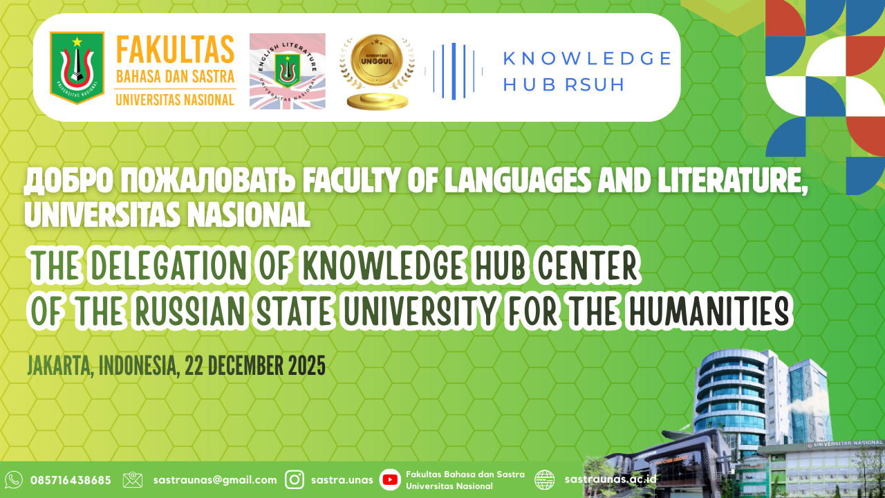  пожаловать в FACULTY OF LANGUAGES AND LITERATURE, UNIVERSITAS NASIONAL