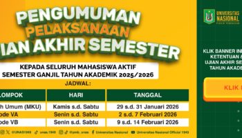 Pengumuman Pelaksanaan Ujian Akhir Semester (UAS) Bagi Mahasiswa Aktif Semester Ganjil T.A. 2025/2026