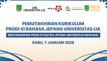 Program Studi Sastra Jepang FBS Universitas Nasional melaksanakan kegiatan benchmarking pemutakhiran kurikulum dengan Universitas LIA