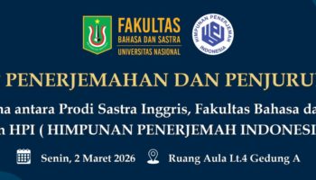 Workshop Penerjemahan dan PenjurubahasaanKerja Sama Prodi Sastra Inggris FBS UNAS dan Himpunan Penerjemah Indonesia (HPI)