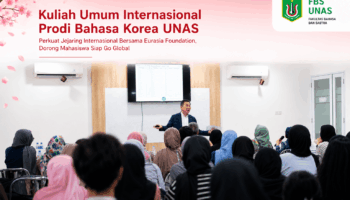 Kuliah Umum Internasional Prodi Bahasa Korea UNAS Perkuat Jejaring Internasional Bersama Eurasia Foundation, Dorong Mahasiswa Siap Go Global