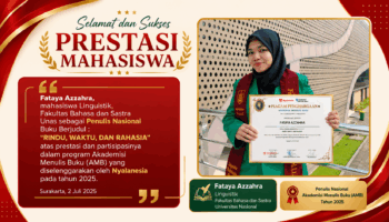 Dekan & Segenap Civitas Akademika Fakultas Bahasa dan Sastra, Universitas Nasional mengucapkan: