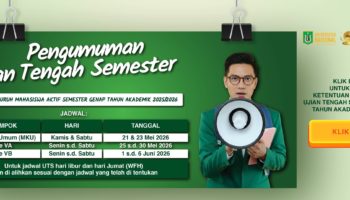 Pengumuman Pelaksanaan Ujian Tengah Semester (UTS) Bagi Mahasiswa Aktif Semester Genap T.A. 2025/2026